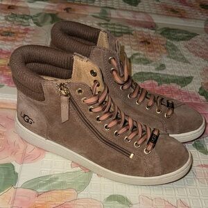 UGG Women's Taupe High-Top Sneakers size 7.5